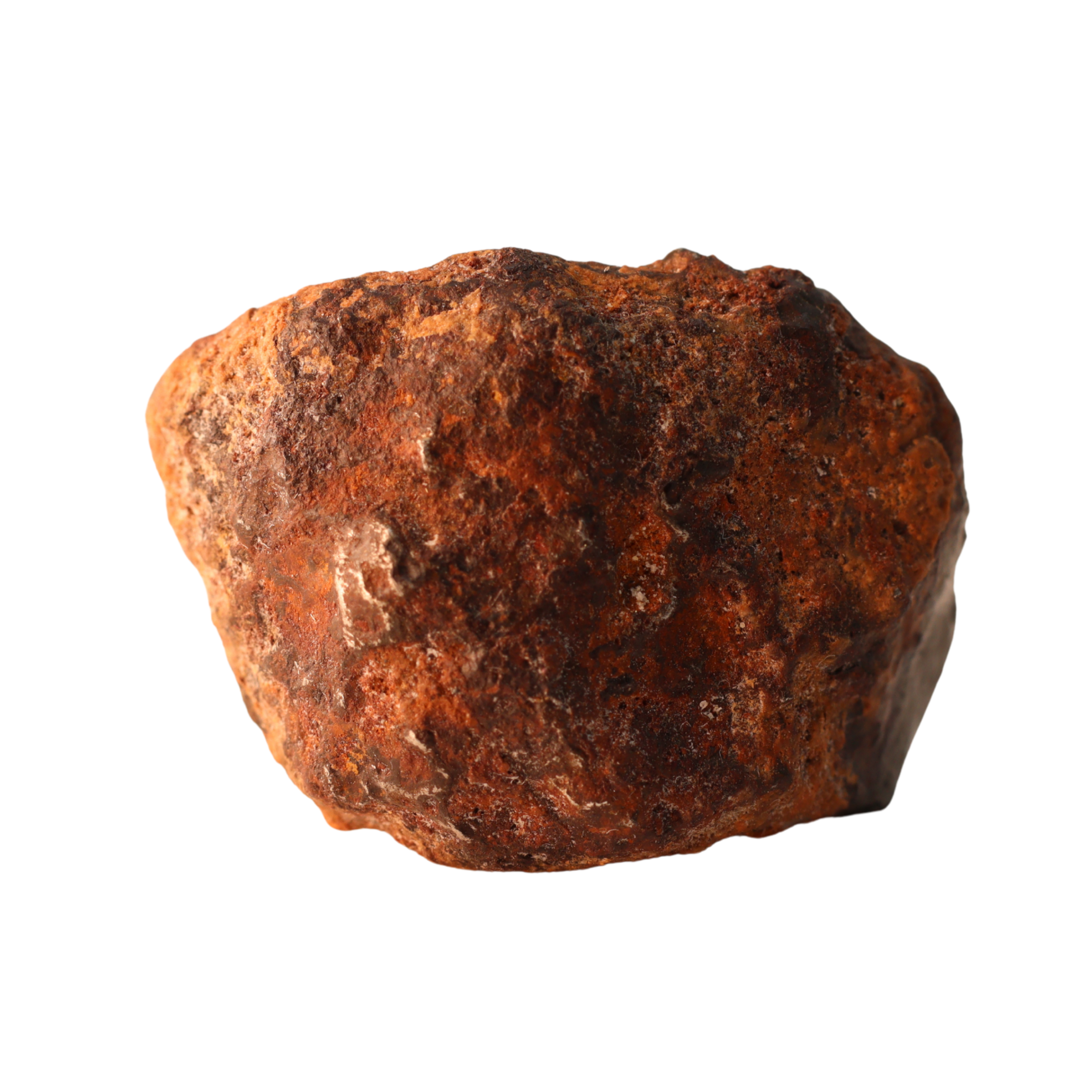 Ungrouped iron meteorite Mdeïné 003 by MBS Meteorite, showing its dark metallic surface and irregular shape, weighing 24.42g.