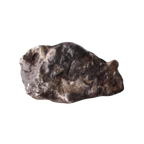 Close-up of rare MBS Meteorite Mdeïné 003 iron meteorite showcasing its metallic surface and natural crystalline texture.