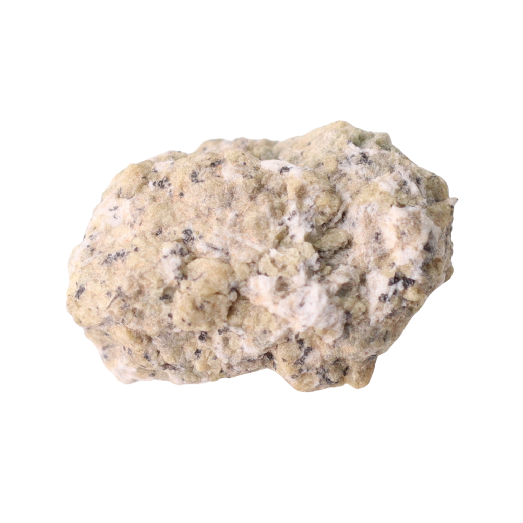 Close-up of NWA 12241 Martian Shergottite meteorite from MBS Meteorite, showing its textured, rocky surface.