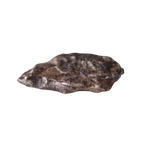 Close-up of the rare MBS Meteorite Mdeïne 003 iron meteorite showing textured metallic surface and natural crystalline patterns.