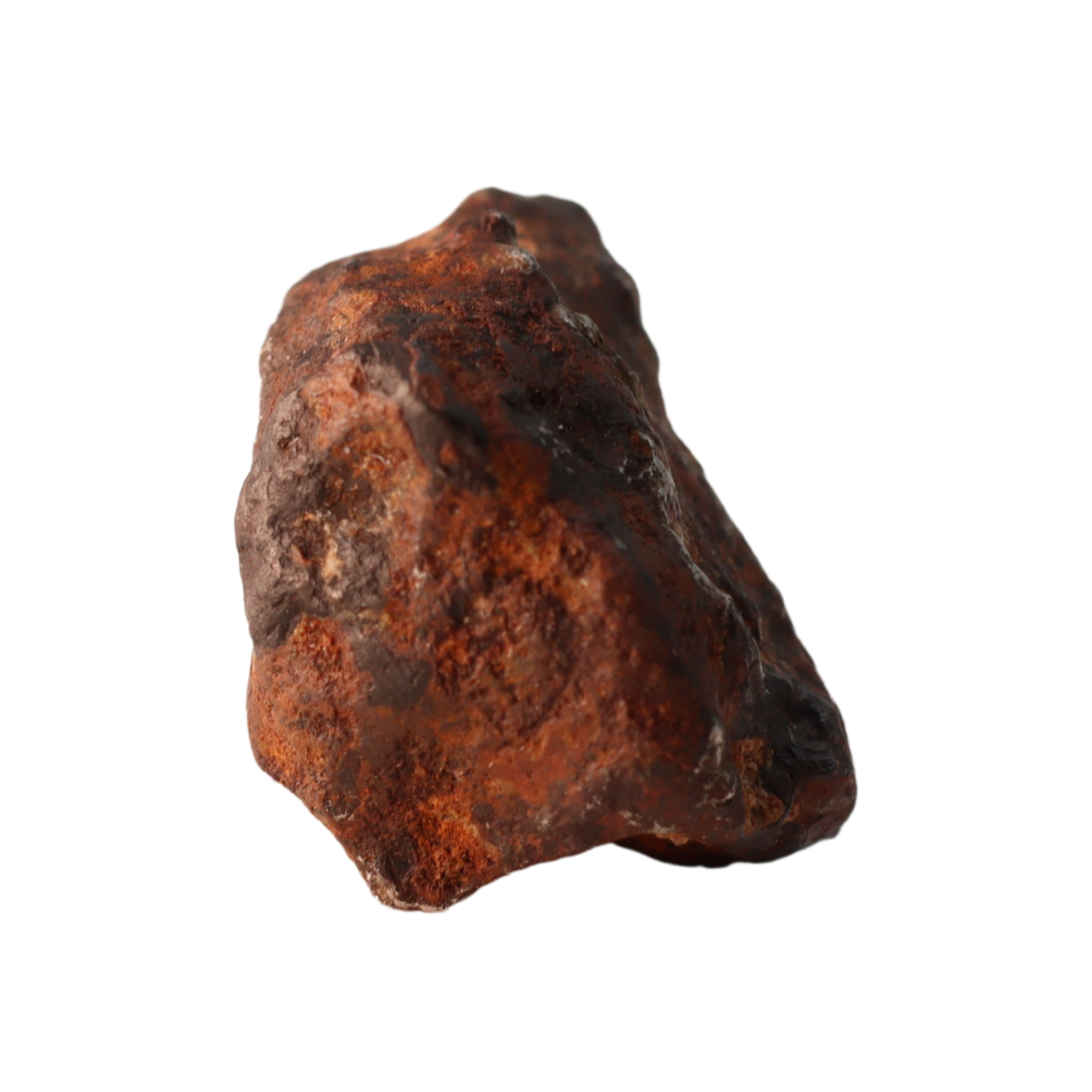Ungrouped iron meteorite NWA14960 by MBS Meteorite, weighing 5.62g, shown in close-up with metallic surface details.