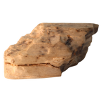 MBS meteorite Sebkha el Melah 001 enstatite achondrite aubrite meteorite with mineral details and a dark, rocky surface.