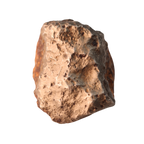 Ungrouped MBS meteorite Mdeïné 003 with golden iron surface, weighing 24.42g, showcasing its natural metallic texture.