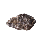 Ungrouped iron meteorite Mdeïné 003 by MBS Meteorite with a golden hue, showing textured metallic surface.