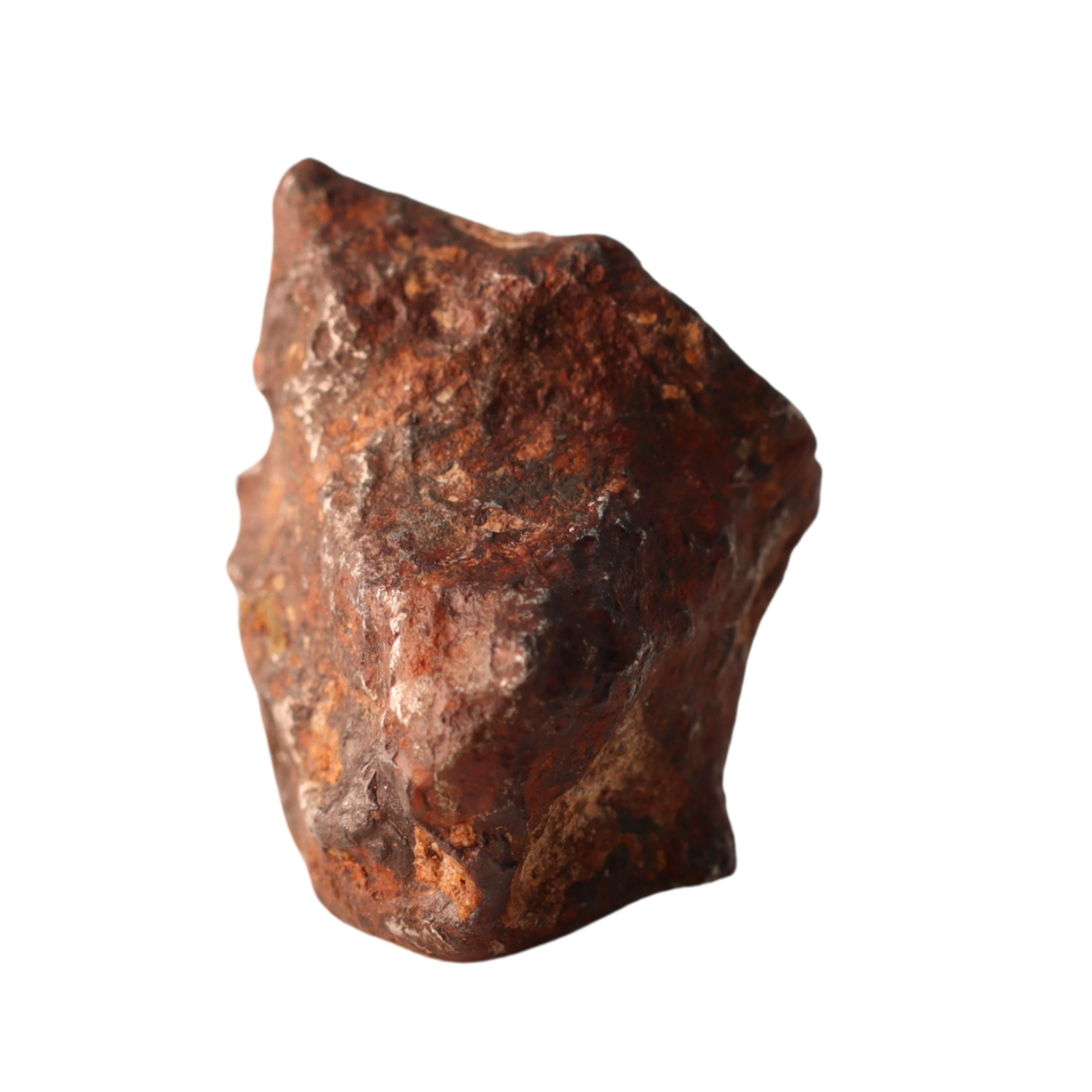 Ungrouped iron meteorite by MBS Meteorite, weighing 5.62g, showcasing a metallic, irregular surface of the meteorito.